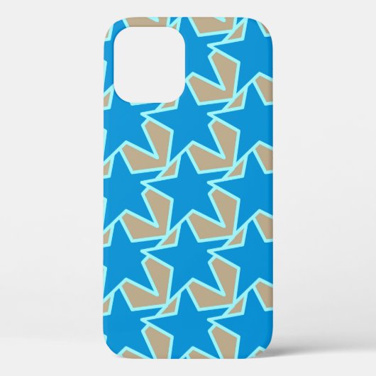 Coques Case-Mate iPhone Etoile moderne géométrique, bleu cérusé et tean ta (Verso)
