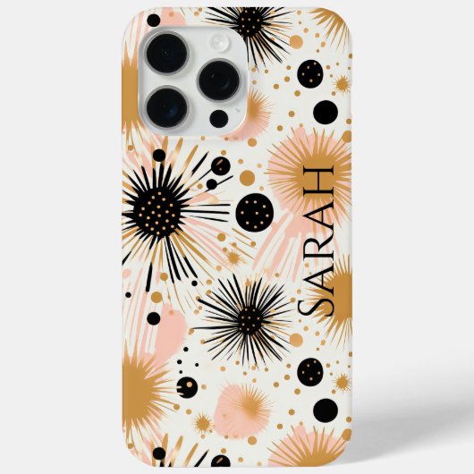 Coques Case-Mate iPhone Étoile rose boho moderne (Verso)