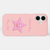 Coques Case-Mate iPhone Étoile Rose Personnalisée (Verso (horizontal))