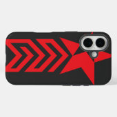 Coques Case-Mate iPhone Étoile rouge avec flèches chevron (Verso (horizontal))