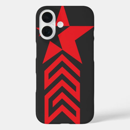 Coques Case-Mate iPhone Étoile rouge avec flèches chevron (Verso)