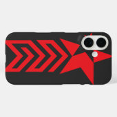 Coques Case-Mate iPhone Étoile rouge avec flèches chevron (Verso (horizontal))