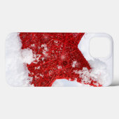 Coques Case-Mate iPhone étoile rouge dans la neige (Verso (horizontal))