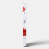 Coques Case-Mate iPhone étoile rouge dans la neige (Verso / Gauche)