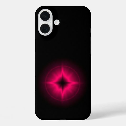 Coques Case-Mate iPhone Étoile rouge rubis sur fond noir (Verso)