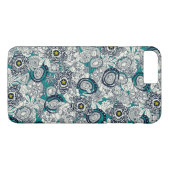 Coques Case-Mate iPhone étoile succulente de chartreuse bleue (Dos (Horizontal))