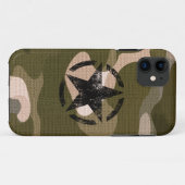 Coques Case-Mate iPhone Étoile sur style toile de jute (Dos (Horizontal))