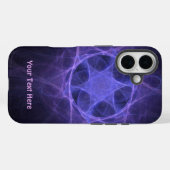 Coques Case-Mate iPhone Étoile Violette Fractée De David (Verso (horizontal))