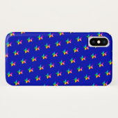 Coques Case-Mate iPhone étoiles arc-en-ciel bleu (Dos (Horizontal))
