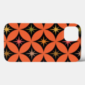 Coques Case-Mate iPhone Étoiles atomiques de milieu de siècle sur des cerc (Verso (horizontal))