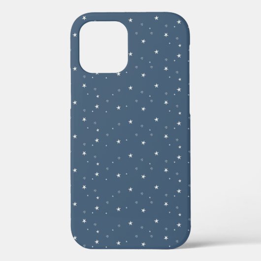 Coques Case-Mate iPhone Étoiles blanches en bleu (Verso)