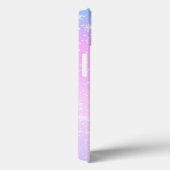 Coques Case-Mate iPhone Étoiles blanches, Ombre violet et rose, Nom pourpr (Verso / Droite)