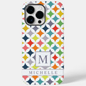 Coques Case-Mate iPhone Etoiles bleu rose jaune Personnalisées géométrique (Verso)