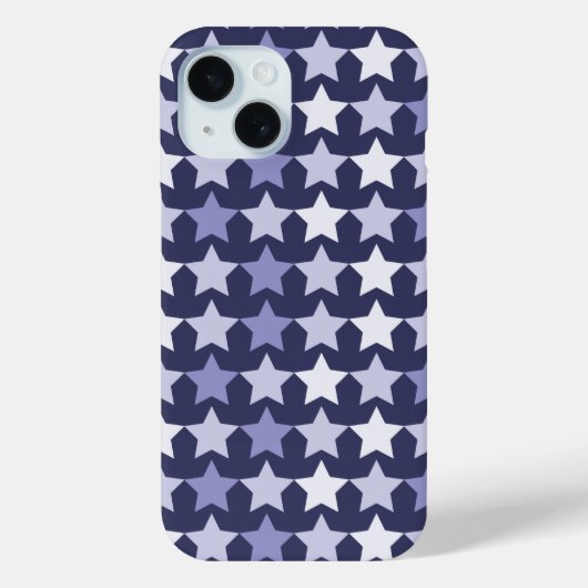 Coques Case-Mate iPhone Étoiles bleues de la marine patriotique (Verso)