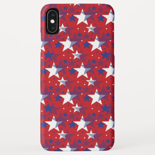 Coques Case-Mate iPhone Étoiles Bleues Et Blanches Patriotiques (Dos)