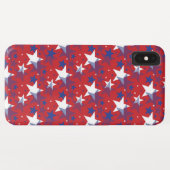 Coques Case-Mate iPhone Étoiles Bleues Et Blanches Patriotiques (Dos (Horizontal))
