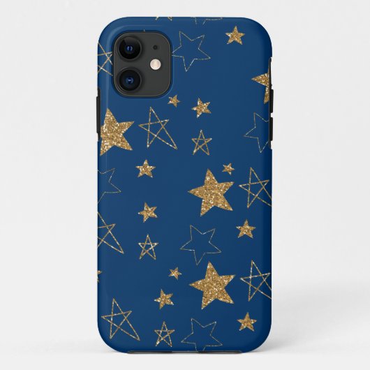 Coques Case-Mate iPhone Etoiles brillantes de Parties scintillant d'or (Dos)
