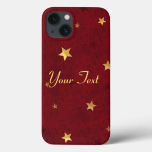 Etui iPhone 13 étoiles brillantes Royal Red