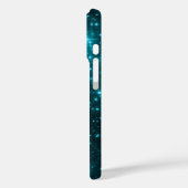 Coques Case-Mate iPhone Étoiles célestes aqua et sarcelle scintillantes (Verso / Gauche)
