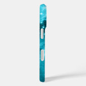 Coques Case-Mate iPhone Étoiles célestes aqua et sarcelle scintillantes (Verso / Droite)