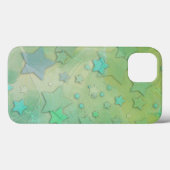 Coques Case-Mate iPhone Étoiles d'aquamarine Art Moderne Céleste (Verso (horizontal))