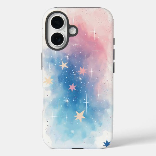 Coques Case-Mate iPhone Étoiles d'aquarelle de rêve Pastel Galaxy (Verso)