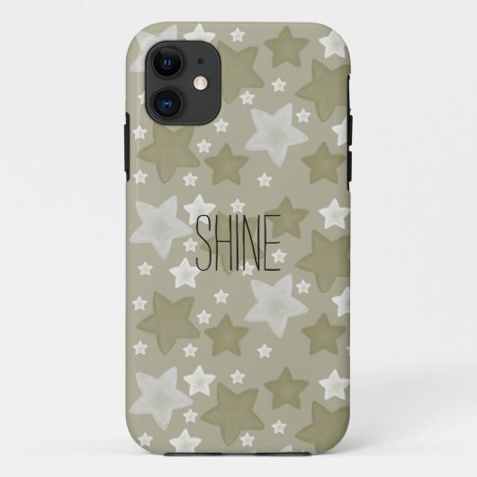 Coques Case-Mate iPhone Etoiles d'aquarelle or (Dos)