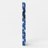 Coques Case-Mate iPhone Étoiles d'argent sur bleu cobalt (Dos/Gauche)