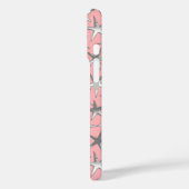 Coques Case-Mate iPhone Étoiles d'argent, sur rose coquille (Verso / Gauche)