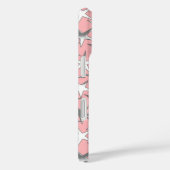 Coques Case-Mate iPhone Étoiles d'argent, sur rose coquille (Verso / Droite)