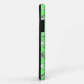 Coques Case-Mate iPhone étoiles d'argent, sur vert citron (Dos/Droite)