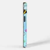 Coques Case-Mate iPhone Étoiles de Bumblebees Bleues | iPhone 14 Coque-Mat (Verso / Droite)