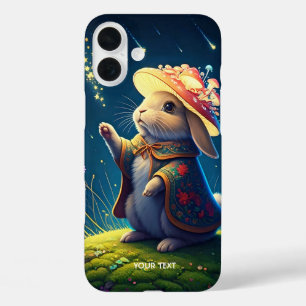 Coques iPhone 16 Plus Étoiles de champignons de lapin mignon Imaginaire