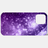 Coques Case-Mate iPhone Étoiles de magie violette (Verso (horizontal))