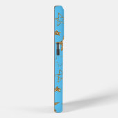 Coques Case-Mate iPhone Etoiles de Parties scintillant d'or Aqua (Verso / Droite)