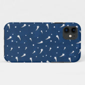 Coques Case-Mate iPhone Etoiles de tir Aquarelle bleu marine (Dos (Horizontal))