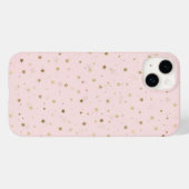 Coques Case-Mate iPhone Etoiles d'or Design rose (Verso (horizontal))