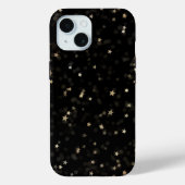 Coques Case-Mate iPhone Étoiles D'Or Éparpillées Sur Noir (Verso)