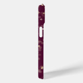 Coques Case-Mate iPhone Étoiles D'Or Sur Maroon (Verso / Droite)