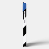 Coques Case-Mate iPhone Étoiles et bandes de lignes bleues minces (Verso / Gauche)