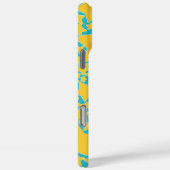 Coques Case-Mate iPhone Étoiles, Étoiles, Étoiles en Turquoise et Jaune (Verso / Droite)