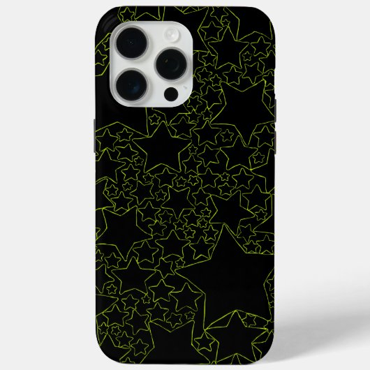 Coques Case-Mate iPhone Étoiles, Étoiles, Étoiles - Vert citron (Verso)
