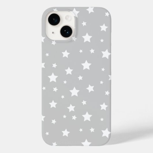 Coques Case-Mate iPhone Étoiles gris mignonnes (Verso)