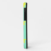 Coques Case-Mate iPhone étoiles jaunes sur turquoise (Dos/Gauche)