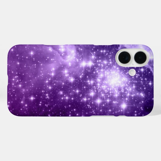 Coques Case-Mate iPhone Étoiles magiques violettes (Verso (horizontal))