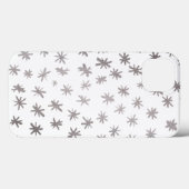 Coques Case-Mate iPhone étoiles métalliques - argent (Verso (horizontal))