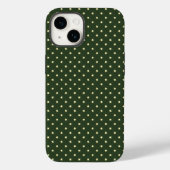 Coques Case-Mate iPhone Étoiles minuscules Étoiles Vert foncé (Verso)