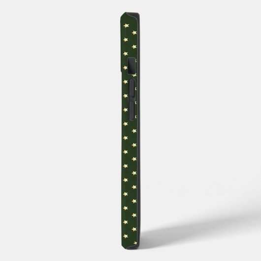 Coques Case-Mate iPhone Étoiles minuscules Étoiles Vert foncé (Verso / Gauche)