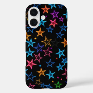 Coques iPhone 16 étoiles néon