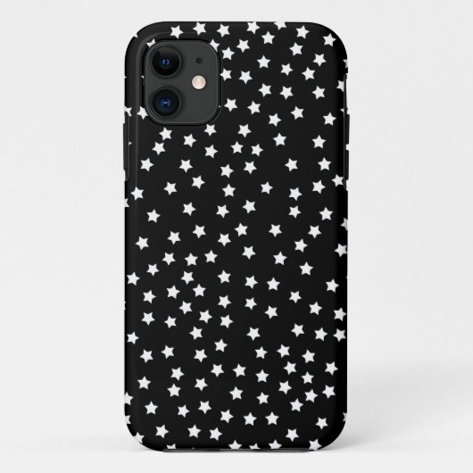 Coques Case-Mate iPhone Étoiles noires et blanches (Dos)